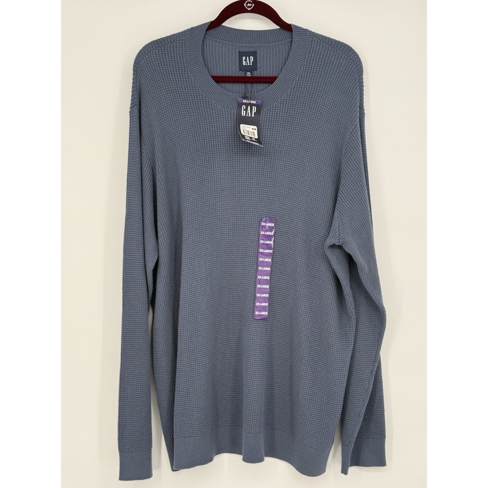 Gap Men's Long Sleeve Blue Sweater XXL NWT